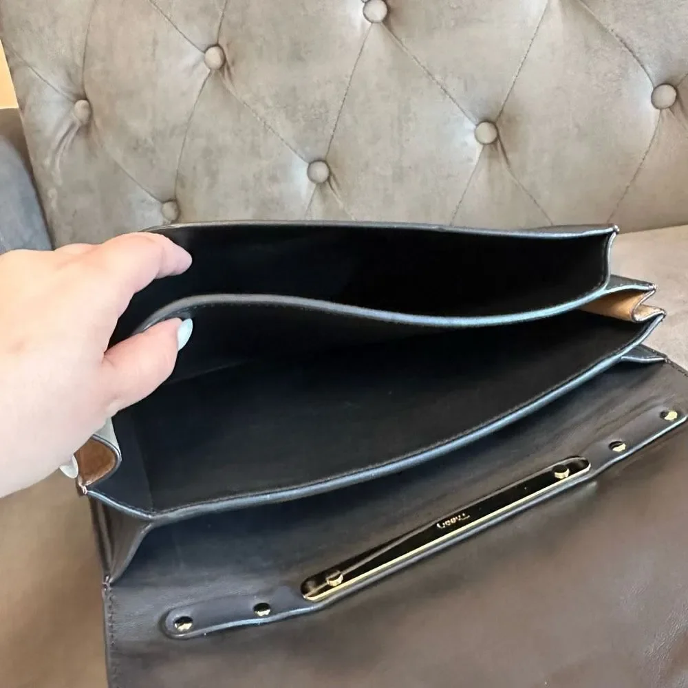 Theory leather bag woman’s navy - Picture 6 of 8